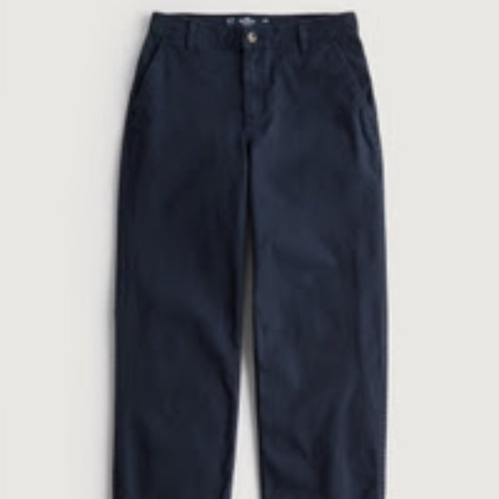 Hollister High-Rise Straight Chino Pants
